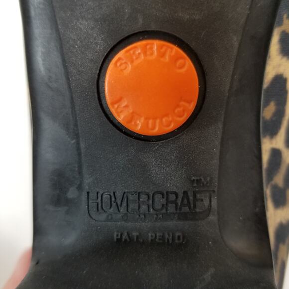 Sesto Meucci Yasemin Women's Leopard Print Square Toe Block Heel Loafers Size 9 - Picture 8 of 10